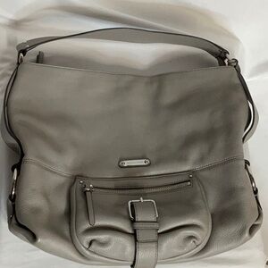 Michael Kors Gray Leather Shoulder Bag